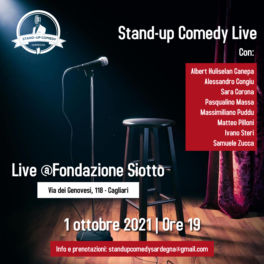 Al momento stai visualizzando Standup comedy in Fondazione venerdì 1 ottobre