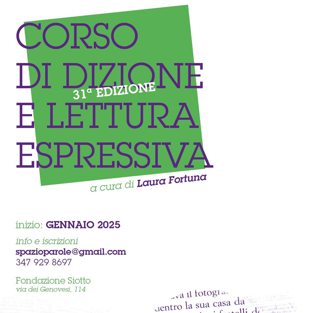 Scopri di più sull'articolo Corso di dizione e lettura espressiva – XXXI ed